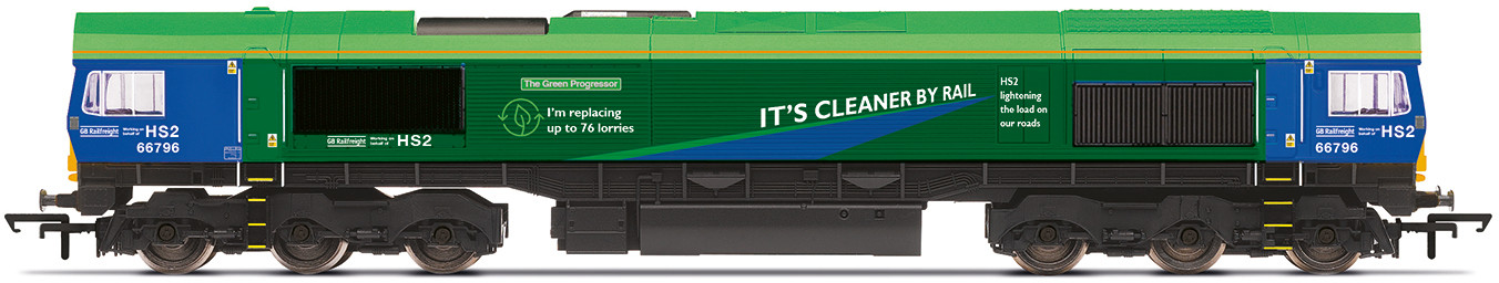 Hornby R30151 BR Class 66 66796 The Green Progressor Image