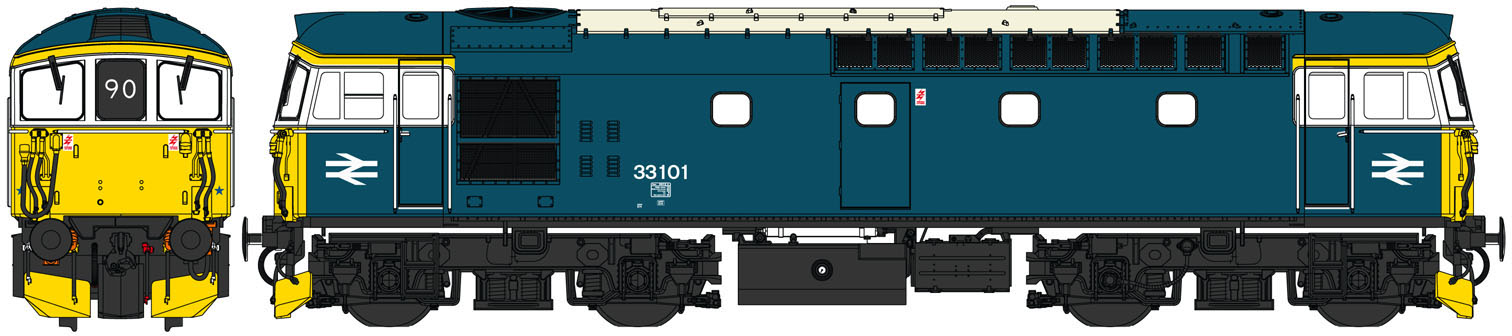 Heljan 3368 BR Class 33 33101 Drawing