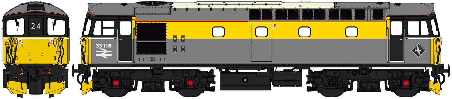 Heljan 3365 BR Class 33 33118 Drawing