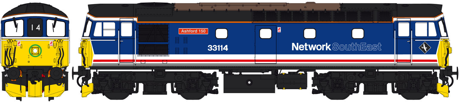 Heljan 3369 BR Class 33 33114 Ashford 150 Drawing