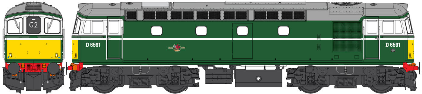 Heljan 3376 BR Class 33 D6591 Drawing