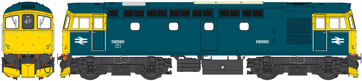 Heljan 3377 BR Class 33 D6590 Drawing