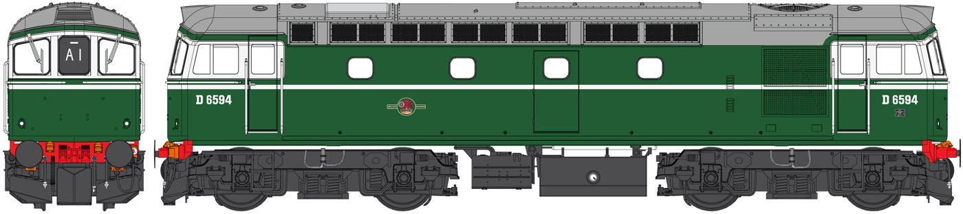 Heljan 3379 BR Class 33 D6594 Drawing