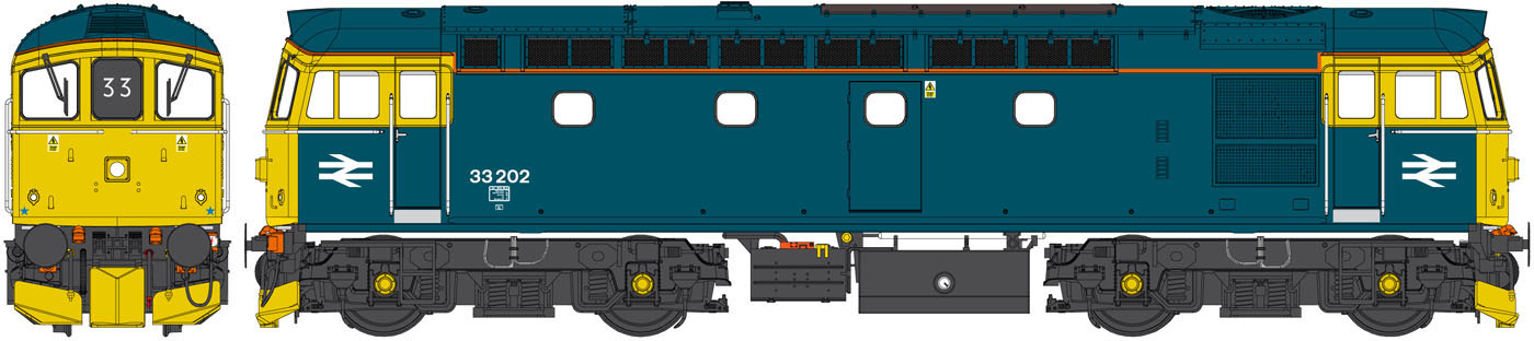 Heljan 3338 BR Class 33 33202 Drawing