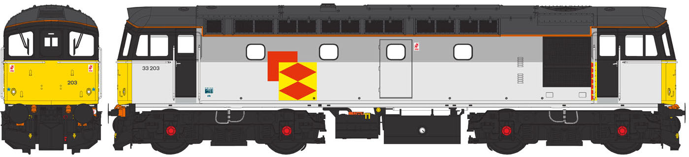 Heljan 3387 BR Class 33 33203 Drawing