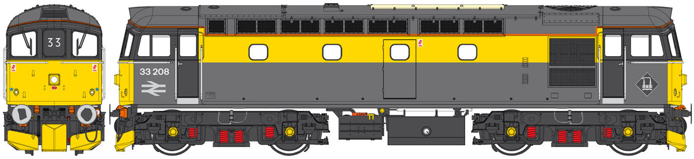 Heljan 3388 BR Class 33 33208 Drawing