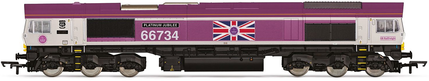 Hornby R30332 BR Class 66 66734 Platinum Jubilee Image