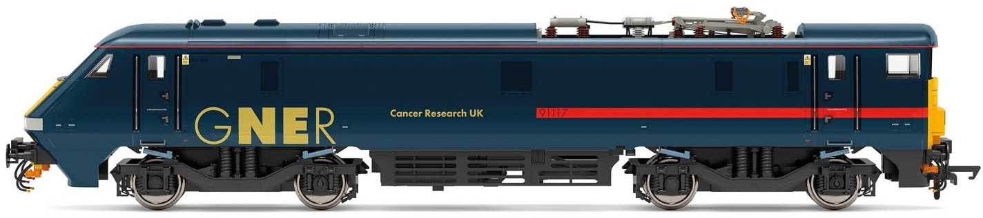 Hornby R3893 BR Class 91/1 91117 Cancer Research UK Image