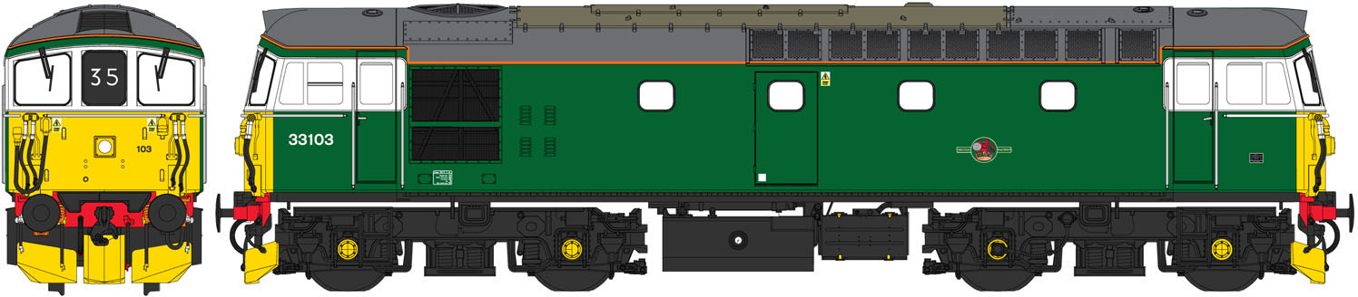 Heljan 3370 BR Class 33 33103 Drawing