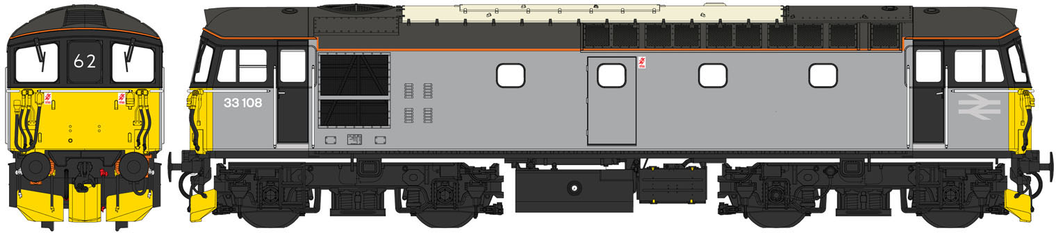 Heljan 3371 BR Class 33 33108 Drawing