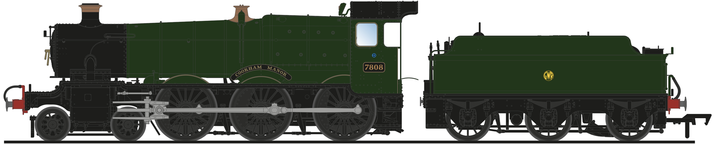 Accurascale ACC2503-7808 GWR 7800 Manor 7808 Cookham Manor Image