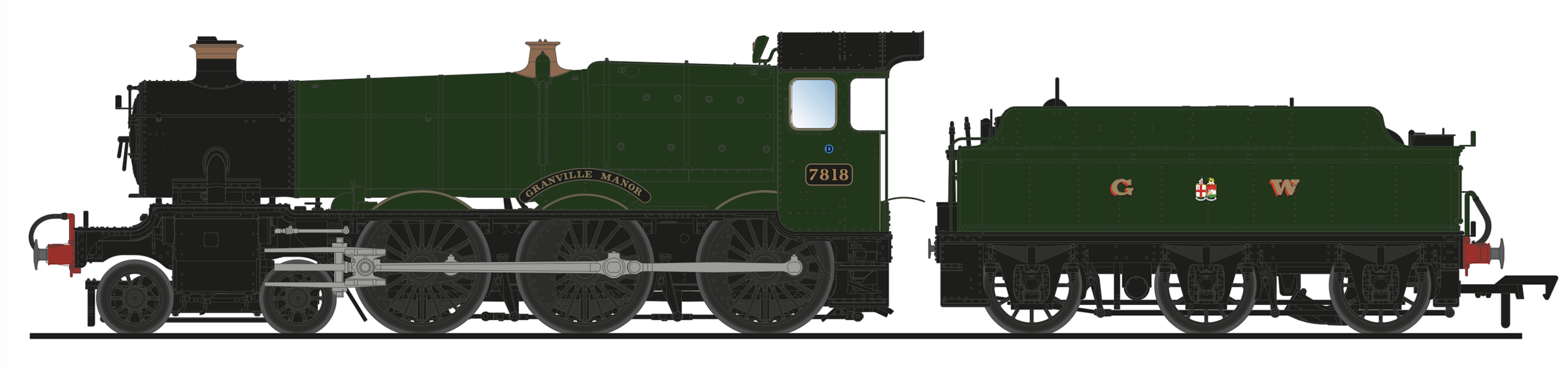 Accurascale ACC2507-7818 GWR 7800 Manor 7818 Granville Manor Image