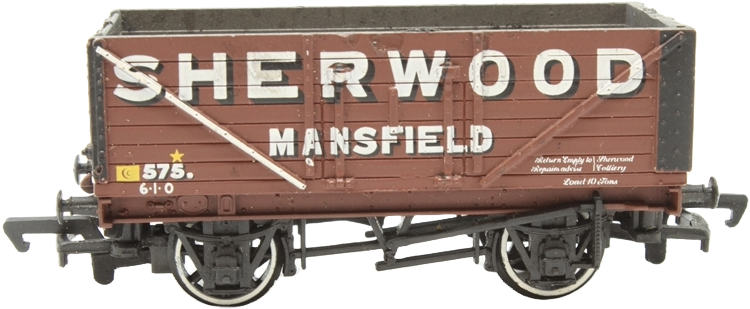Bachmann 33-026 British Railways 7 Plank Wagon Sherwood Colliery Company Limited Brown 575 Image