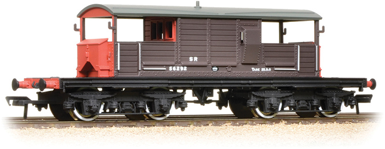 Bachmann 33-827C Southern Railway 25T 'Queen Mary' Brake Van Southern Railway Brown 56292 Image