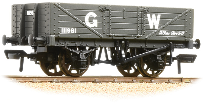 Bachmann 37-068 British Railways 5 Plank Wagon Great Western Railway Grey 111981 Image