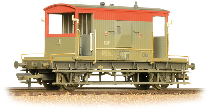 Bachmann 37-535C British Railways 20t 16ft Brake Van British Rail Railfreight Grey & Red Image