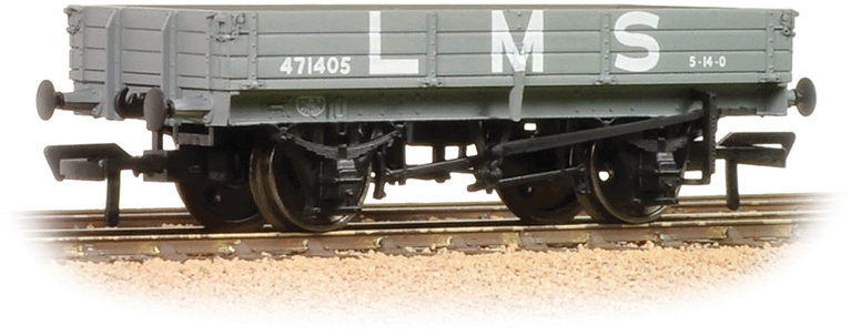Bachmann 37-933 3 Plank Wagon London, Midland & Scottish Railway 471405 Image