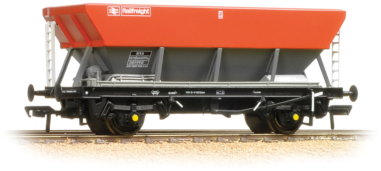 Bachmann 38-007 British Rail HBA/HEA/HSA/RNA General-Purpose Hopper British Rail Railfreight Grey & Red 361190 Image