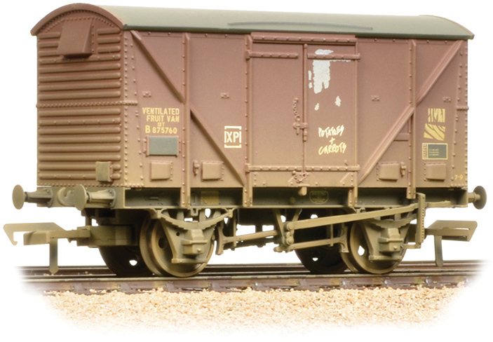 Bachmann 38-183 British Railways Plywood Fruit Van British Railways Bauxite B875760 Image