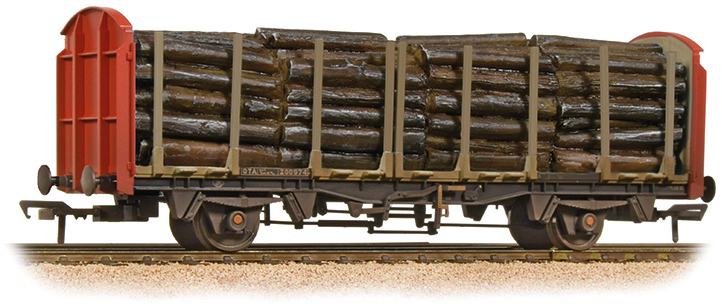 Bachmann 38-300A British Rail OTA Timber Carrying British Rail Railfreight Grey & Red Image