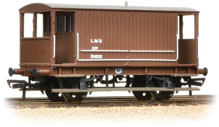Bachmann 38-553A Midland Railway 20t Brake Van London, Midland & Scottish Railway Bauxite 134900 Image