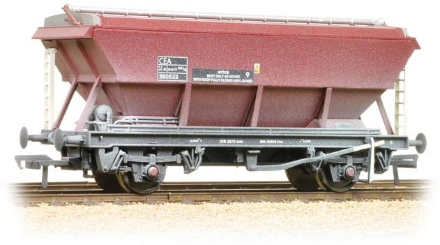 Bachmann 38-020A British Rail CEA Covered Hopper English, Welsh & Scottish Railway Maroon 360533 Image