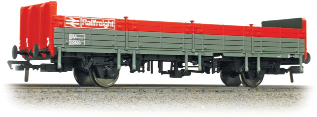 Bachmann 38-041B British Rail OAA/OBA Dropside Open British Rail Railfreight Grey & Red 110717 Image
