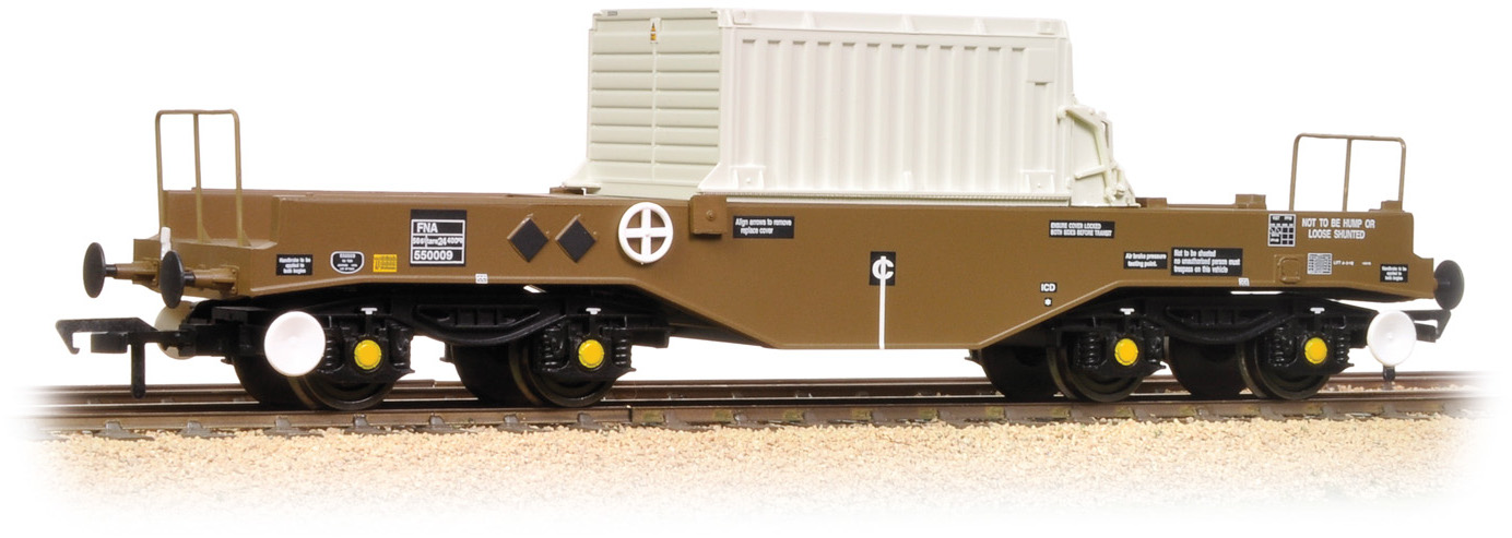 Bachmann 38-345A British Rail FNA/FNB Bogie Nuclear Flask British Rail Brown 550009 Image