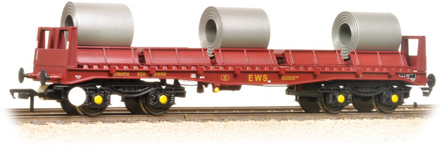 Bachmann 38-350A British Rail BAA/BAB 40ft Bogie Steel English, Welsh & Scottish Railway Maroon & Yellow 900158 Image