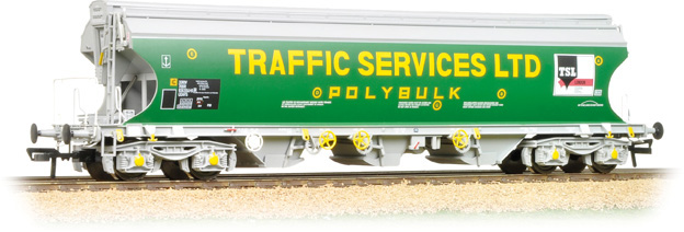 Bachmann 38-427 British Rail Polybulk Bogie Hopper Traffic Services Limited Green 9382 041-9 Image