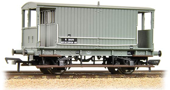 Bachmann 38-551 Midland Railway 20t Brake Van British Railways Grey M281670 Image