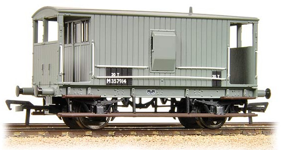 Bachmann 38-550 Midland Railway 20t Brake Van British Railways Grey M357914 Image