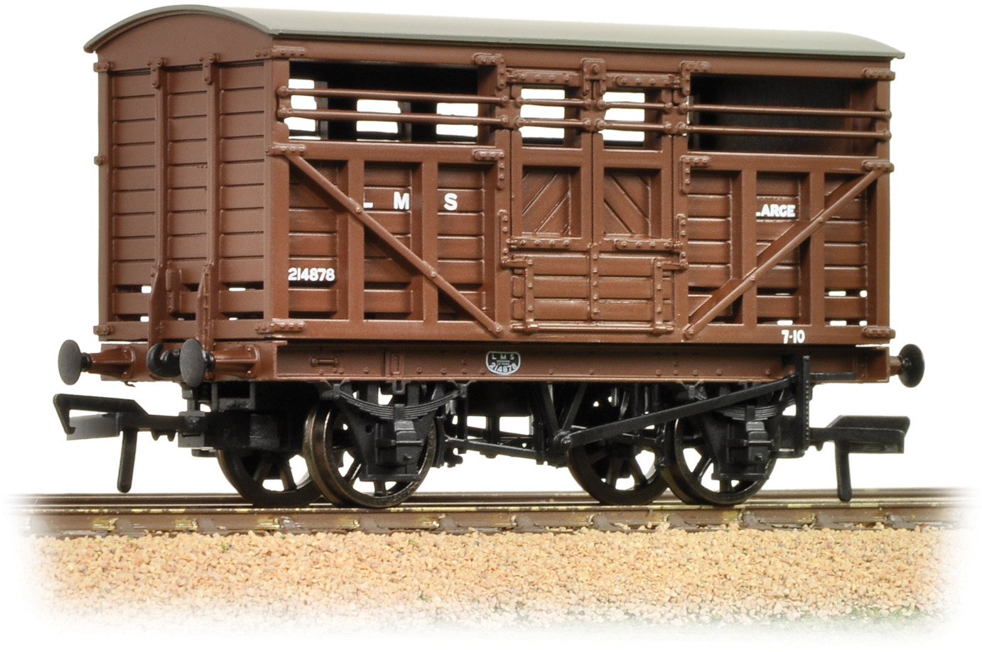 Bachmann 37-708 London, Midland & Scottish Railway Cattle Van London, Midland & Scottish Railway Bauxite 214878 Image