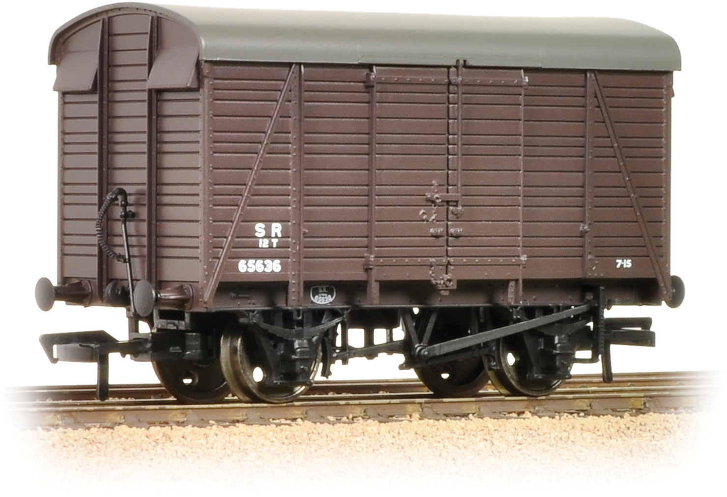 Bachmann 38-084 Southern Railway 12T 2+2 Planked Ventilated Van Southern Railway Brown 65636 Image