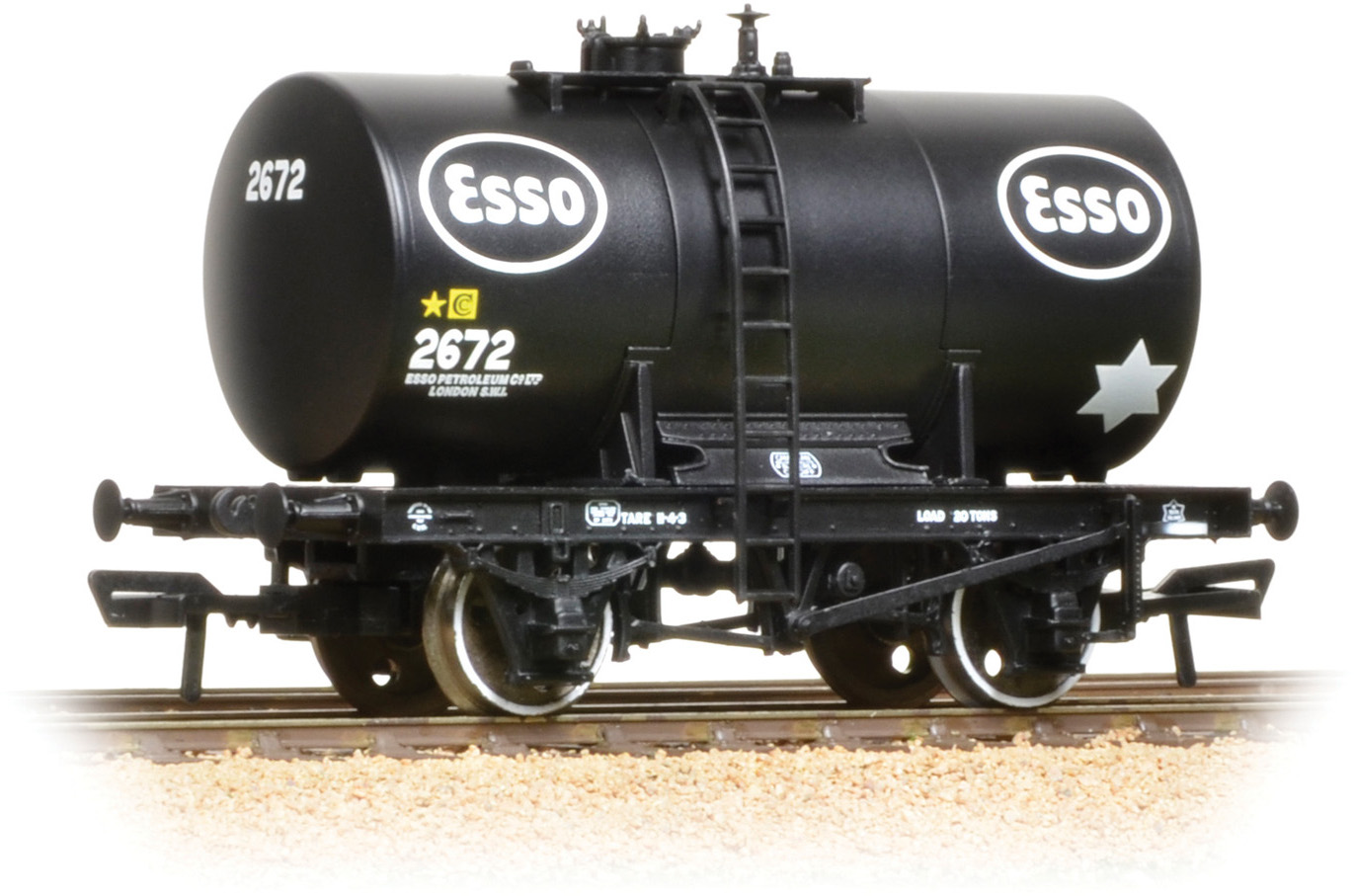 Bachmann 38-777 British Railways Anchor-Mounted Tank Esso Black 2672 Image