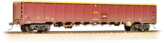 Bachmann 38-242A British Rail MBA 'Megabox' Bogie Open English, Welsh & Scottish Railway Maroon & Yellow Image