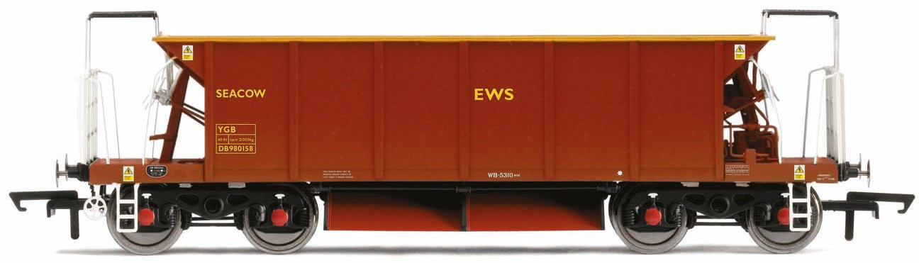 Hornby R6790 British Rail YGA/YGB 'Seacow' Bogie Ballast English, Welsh & Scottish Railway Maroon & Yellow DB980158 Image