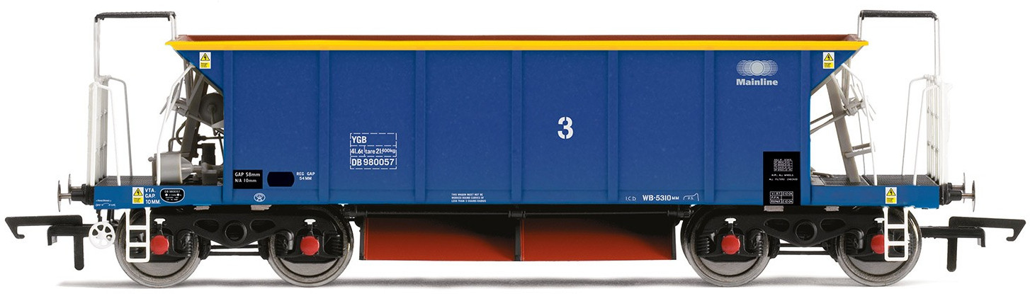 Hornby R6845 British Rail YGA/YGB 'Seacow' Bogie Ballast Mainline Freight Limited Blue DB980057 Image
