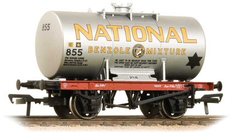 Bachmann 38-778 British Railways Anchor-Mounted Tank National Benzole Company Limited Silver 855 Image