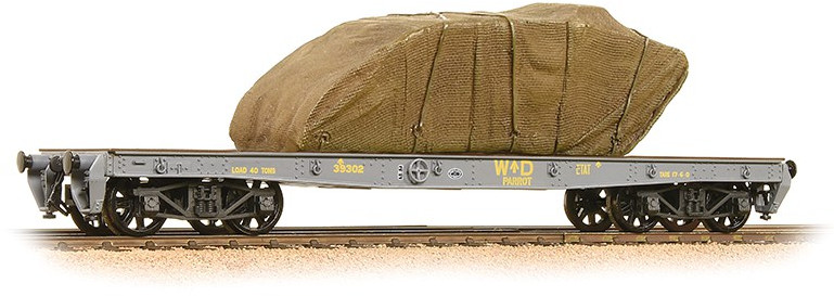 Bachmann 38-740 War Department 40t 'Parrot' Bogie Wagon War Department Grey 39302 Image