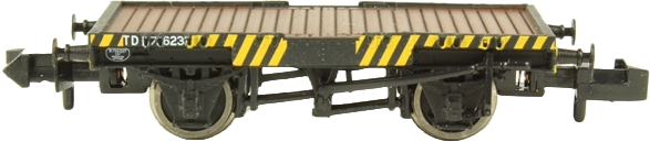 Graham Farish 377-325Z British Rail FAV Conflat A British Rail Black & Yellow TD B736237 Image