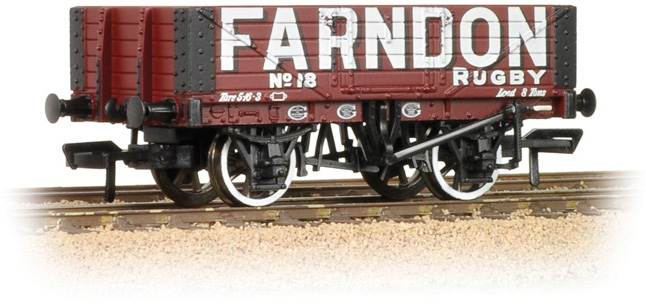 Bachmann 37-064 British Railways 5 Plank Wagon Farndon Maroon 18 Image