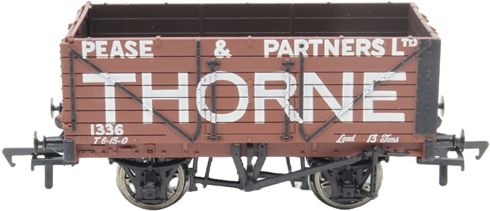 Bachmann 37-075X British Railways 7 Plank Wagon Pease & Partners Limited Thorne 1336 Image