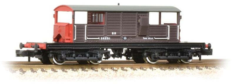 Graham Farish 377-875 Southern Railway 25T 'Queen Mary' Brake Van Southern Railway Brown 56291 Image
