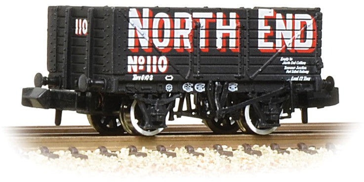 Graham Farish 377-091 British Railways 7 Plank Wagon North End Colliery Black 110 Image