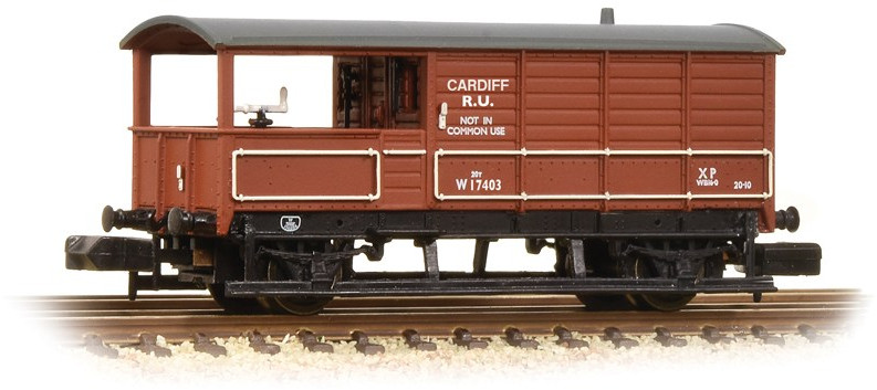 Graham Farish 377-377A Great Western Railway 20t 'Toad' Brake Van British Railways Bauxite W17403 Image