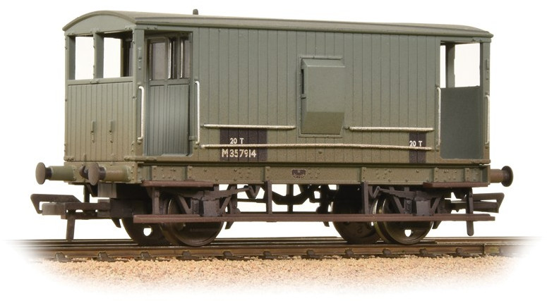Graham Farish 377-754 Midland Railway 20t Brake Van British Railways Grey M357914 Image