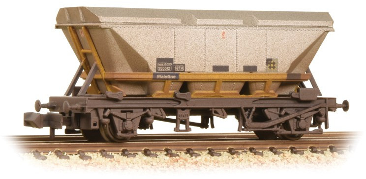 Graham Farish 373-951B British Rail HFA MGR Coal Hopper with aerodynamic canopy Mainline Freight Limited Ex-Railfreight Yellow 355512 Image