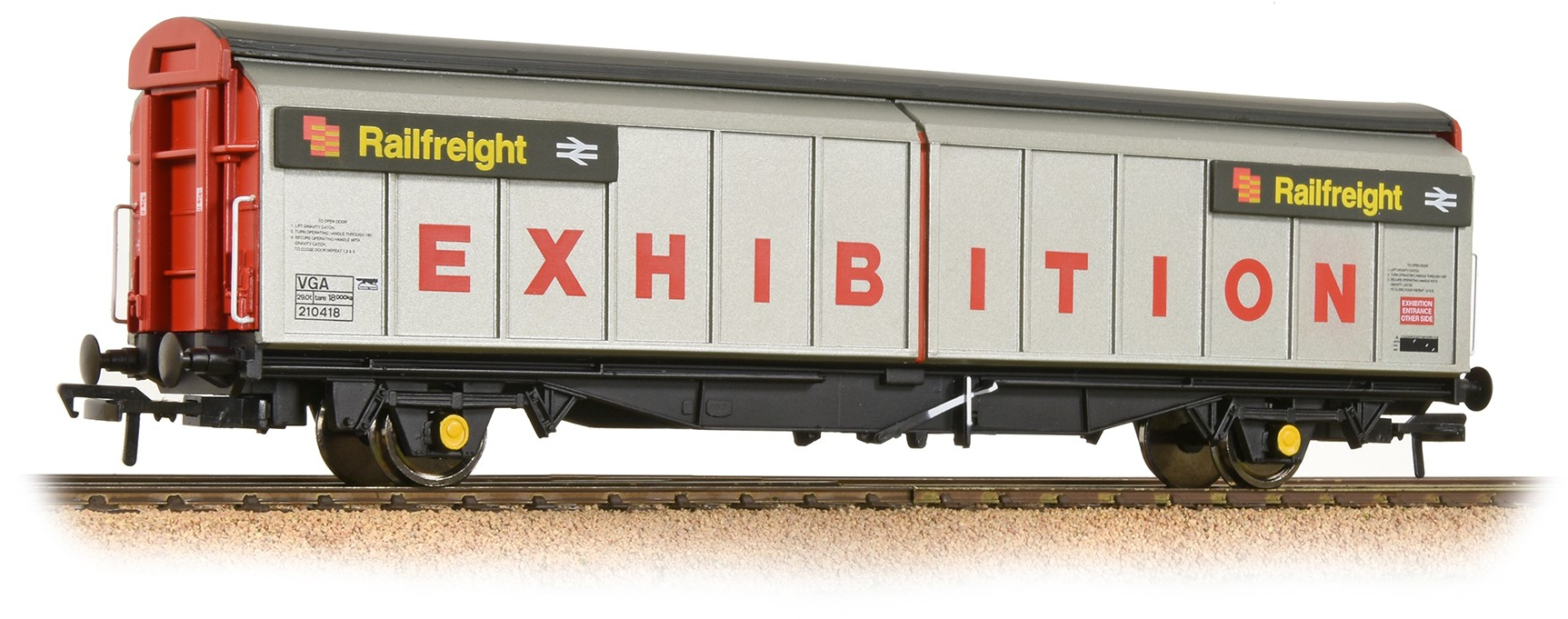 Bachmann 37-601K British Rail VGA/VKA 'Vanfit' British Rail Railfreight Grey & Red 210418 Image