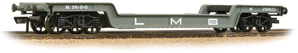 Bachmann 33-878A London, Midland & Scottish Railway Well Wagon London, Midland & Scottish Railway Grey 299825 Image